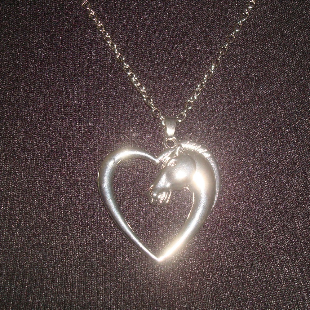 NWT Heart Shape Horse Lover Necklace